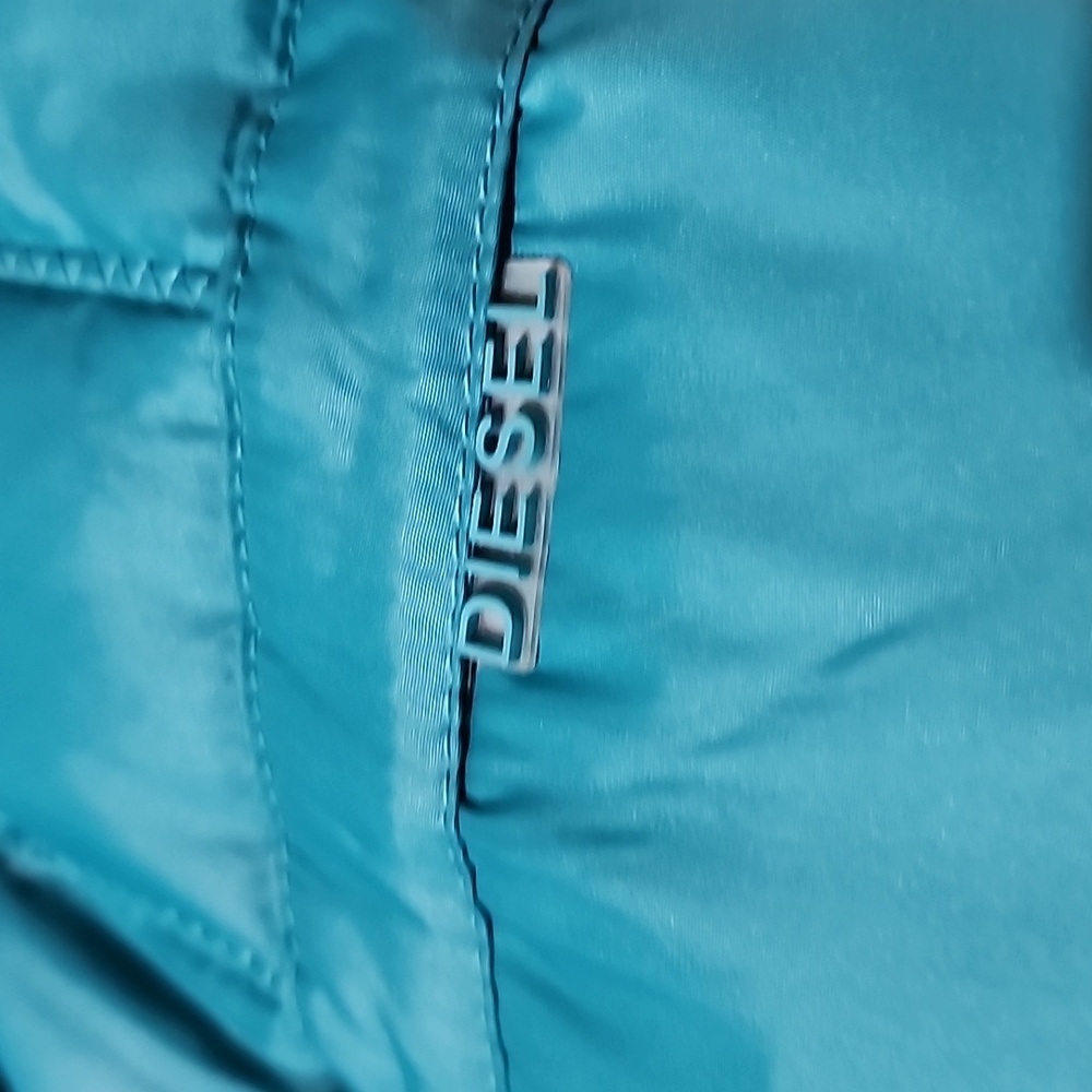 Diesel Teal Full Zip Puffer Vest - Picture 5 of 16